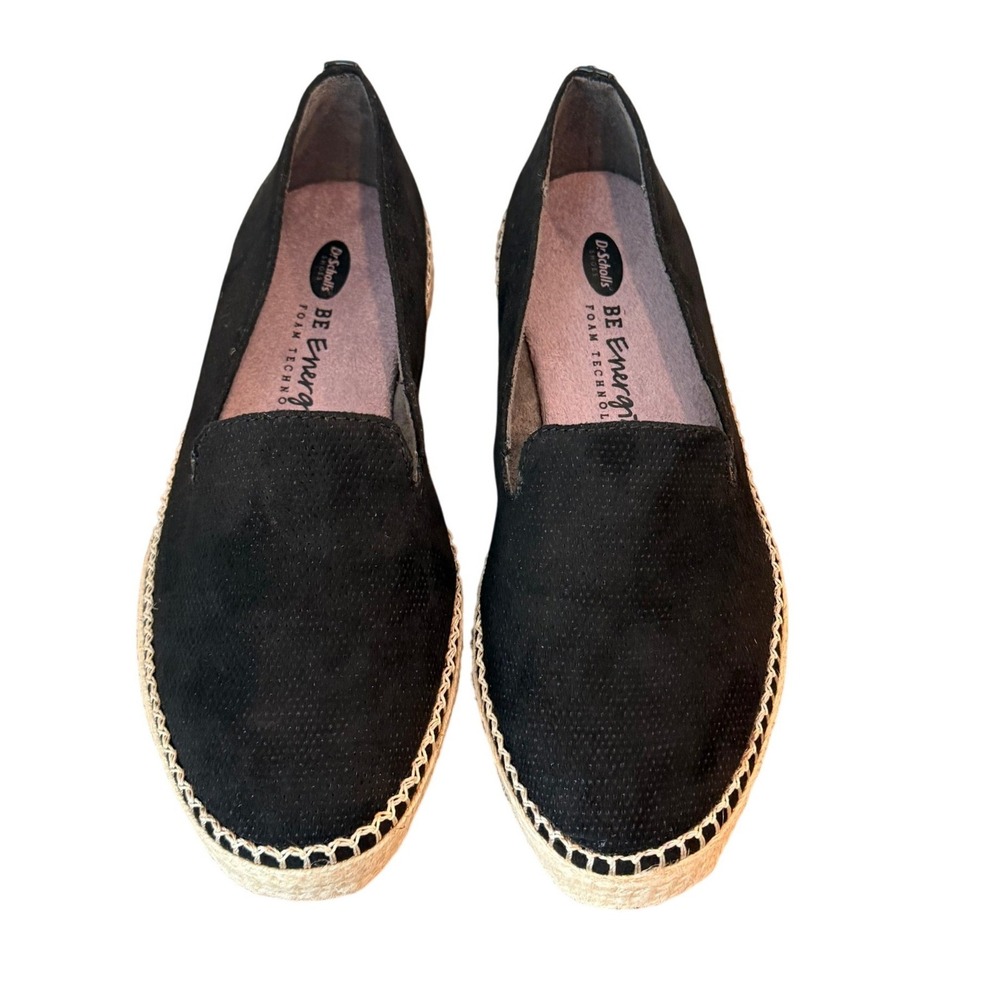 Dr Scholls Find Me Perforated Espadrille Flats Shoes in Black-Womens 7M - NWOB